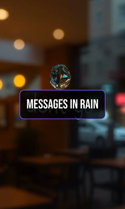 Can Rain Really Send Secret Messages?