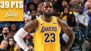LeBron James goes off for 39point tripledouble vs. the Mavericks | 201920 NBA Highlights