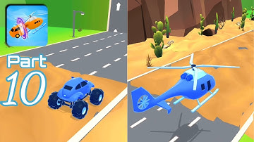 SHAPE SHIFTING 🚗🚁 Mobile Gameplay Walkthrough iOS,Android All Levels | NEW UPDATE PART 10