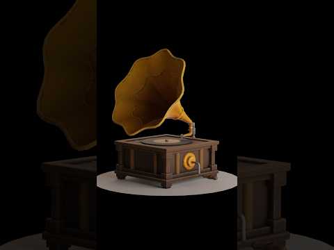 Stylized Gramophone in Blender and Substance Painter