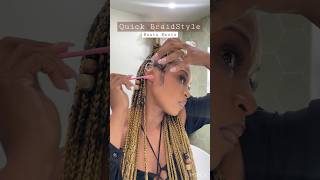 Let’s Do A Quick #braidstyle 🤎👱🏾‍♀️ #bantuknots #knotlessbraids #goddessbraids #cornrows