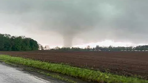 Tornado storm system caught on video in Michigan