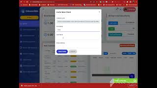invite new client through New button