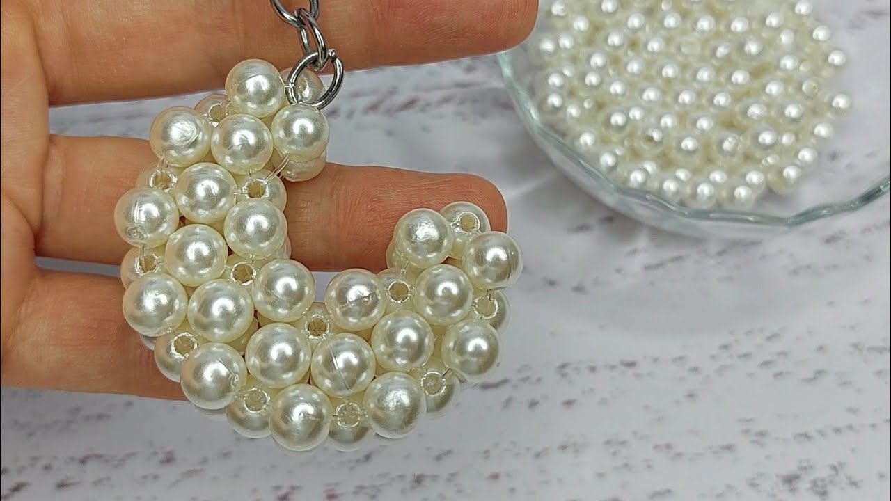 آموزش ماه مرواریدی| جاکلیدی ماه مروارید بافی