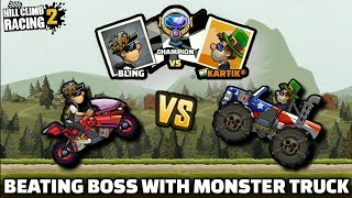 Hill Climb Racing 2 - BEATING BOSS WITH MONSTER TRUCK?? 🤯 Gameplay screenshot 5