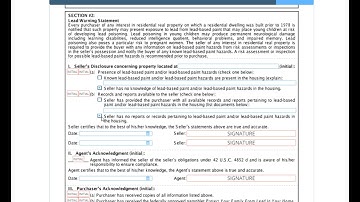 Lead Based Paint Disclosure form