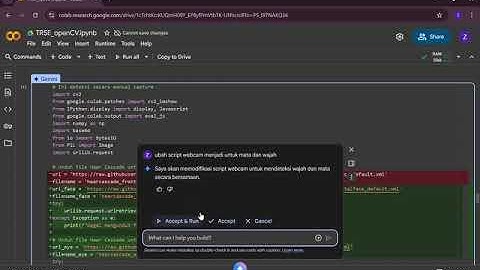 Tugas mendeteksi wajah dan mata dengan webcam