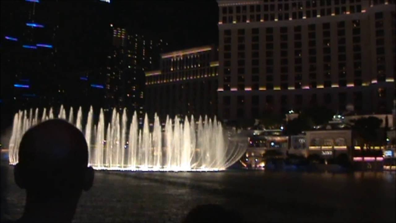 The Bellagio Fountains. "Time To Say Goodbye". Sarah Brightman and