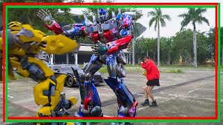 Bumblebee vs Optimus Prime Robot War - Technology Future VFX Action