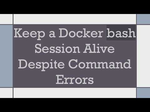 Keep a Docker bash Session Alive Despite Command Errors