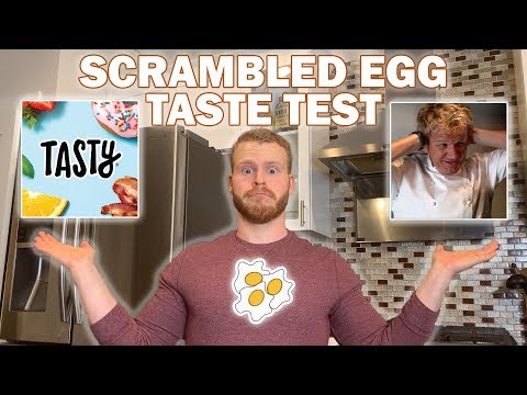 Scrambled eggs, Tasty's method, from the video