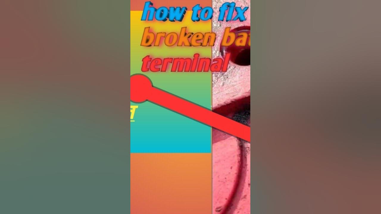 how to fix a broken battery positive terminal YouTube