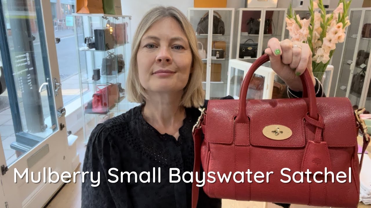 mulberry Bayswater backpack scarlet red leather small classic grain bag