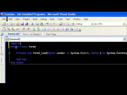 How to get a list of installed programs in Visual Basic 2008