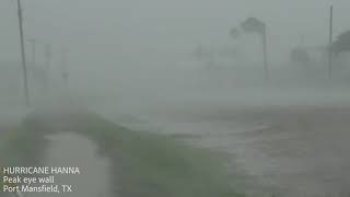 RAW audio showing ROAR of Hurricane Hanna eye wall