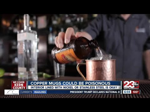 Interior lining of copper mugs could be dangerous to your health