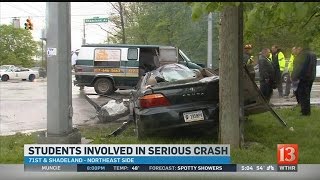 Lawrence Central students injured in crash: 5pm