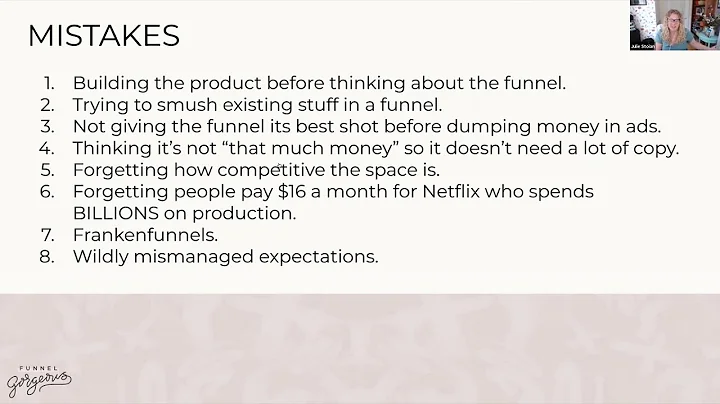 Common Sales Funnel Mistakes [Sales Funnels for Beginners Class 7 of 7]