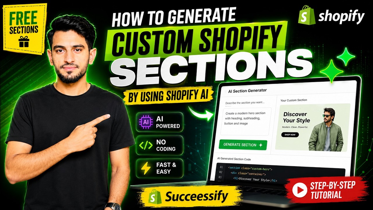 How to generate custom shopify sections | free sections in shopify by ...