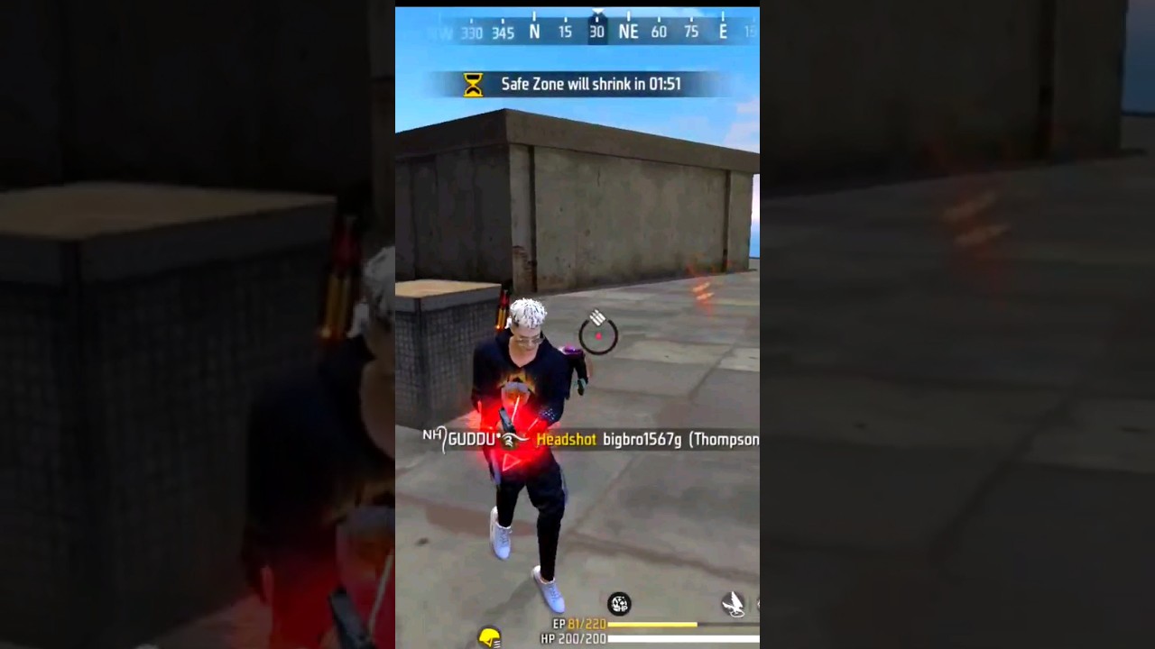 free fire shorts video || 1vs4 ranked gameplay 