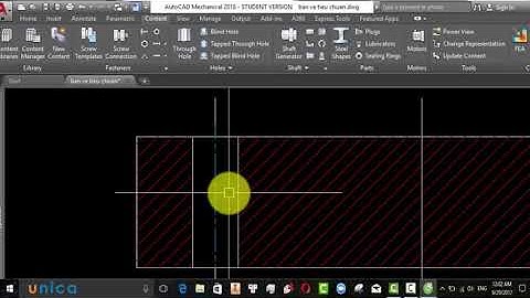 Bài 045 : Tạo lỗ thông suốt và lỗ ren trong Autocad Mechanical
