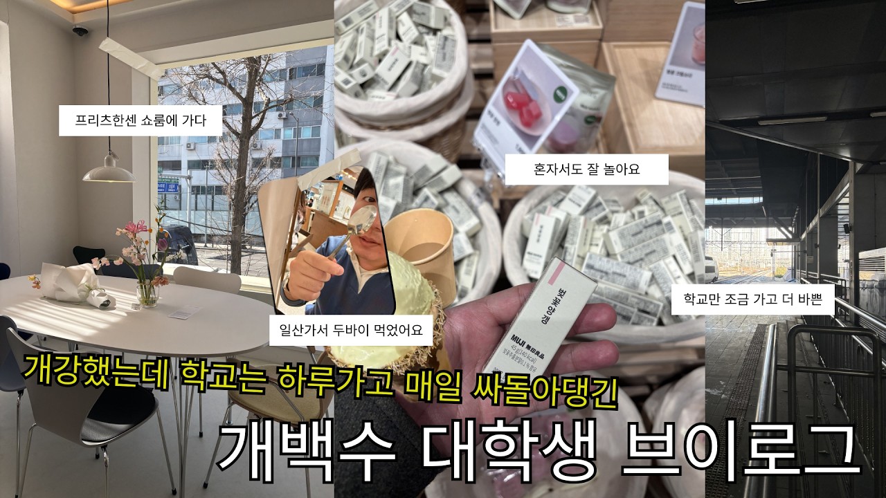 개백수 대학생 브이로그 | 개강했는데 학교는 거의 안가는 대학생이있다?! | 새로운 일 시작! | 아침 수영도 시작했어요 | 여의도에서 혼자 노는 법 | 프리츠한센 쇼룸 방문까지!