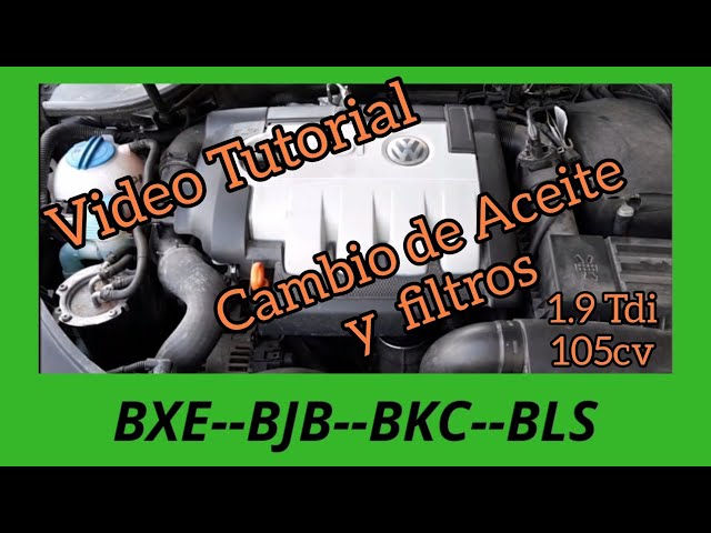 Video Tutorial/ Cambio de aceite + filtros 1.9 Tdi 105cv 