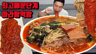 마라탕 최고매운단계 3단계 눈물나게 매운맛 매운김치 마라탕 먹방 korean malatang mukbang eating show