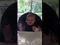 Baby Ava dancing while eating breakfast