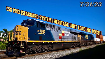 CSX 1982 (Seaboard System) Heritage Unit Leading I008!!