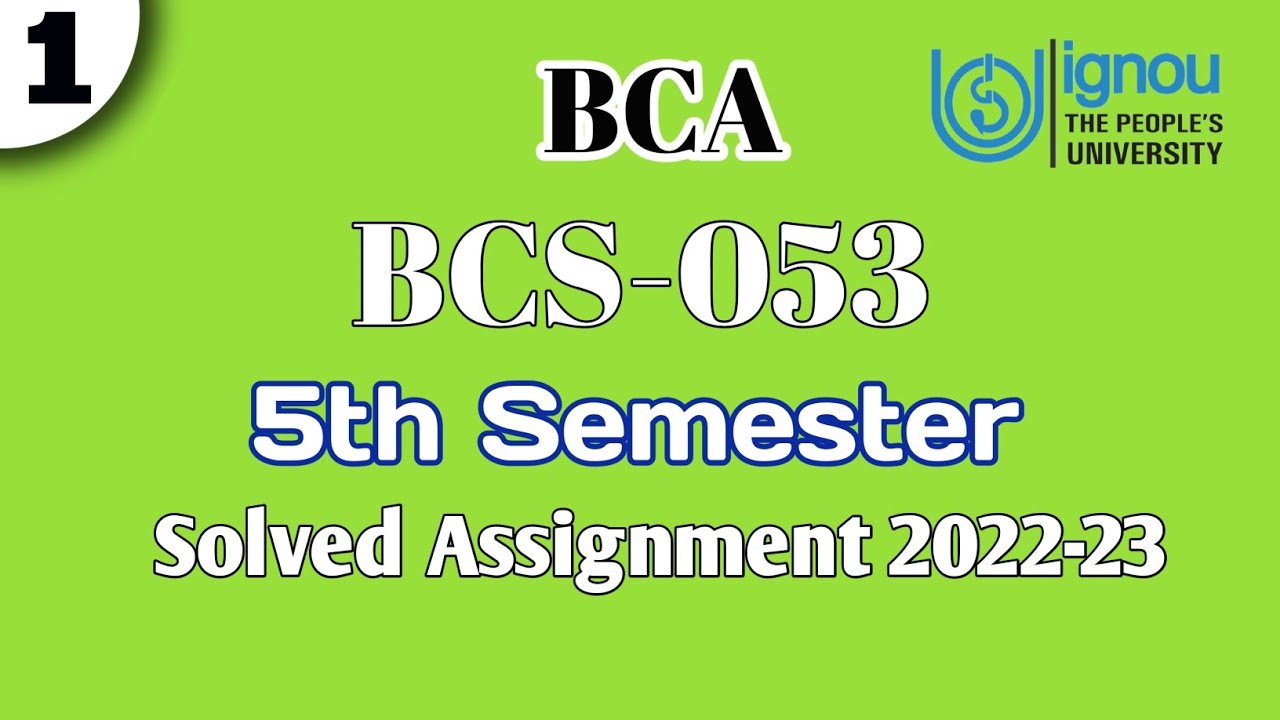 assignment for bca