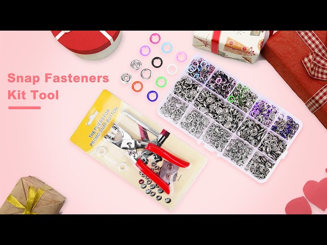 Diy Metal Snaps Buttons With Fastener Pliers Press Tool Kit - Temu