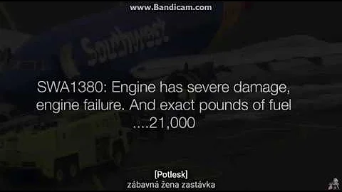 Southwest 1380 engine failure 4172018 ENTIRE EVENT - podivné CZ titulky