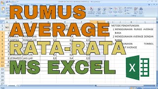 Rumus rata rata excel  - Rumus average
