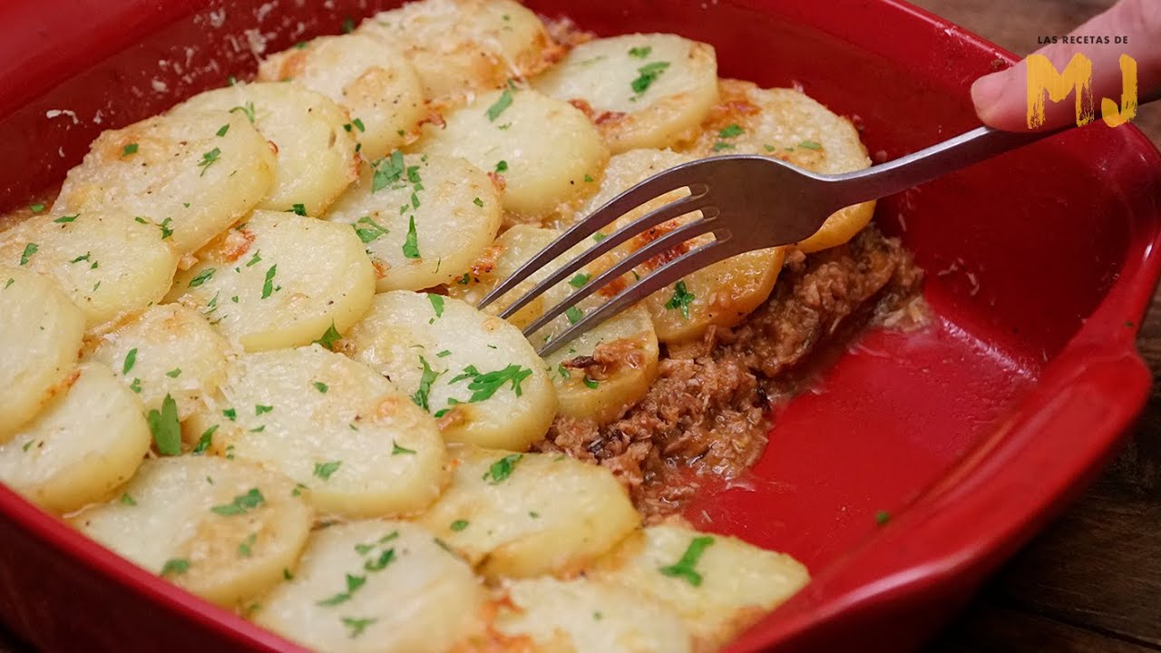 Pastel de patata y carne al parmesano
