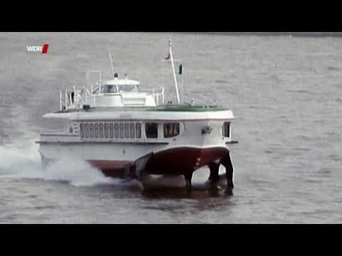 Tragflügelboot „Rheinpfeil“ bei Bonn (1972)