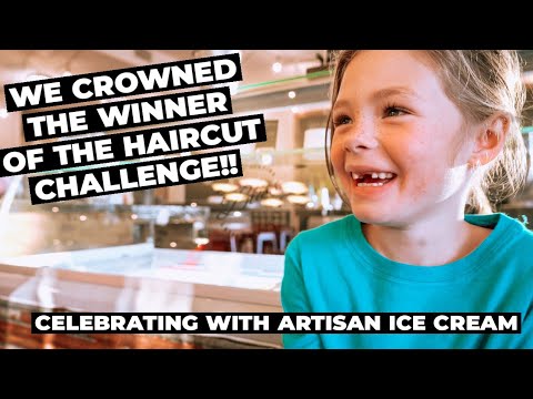 KIDS HAIRCUT WINNER!! | Kids Pick Their Haircut Challenge | Celebrating with Artisan Ice Cream