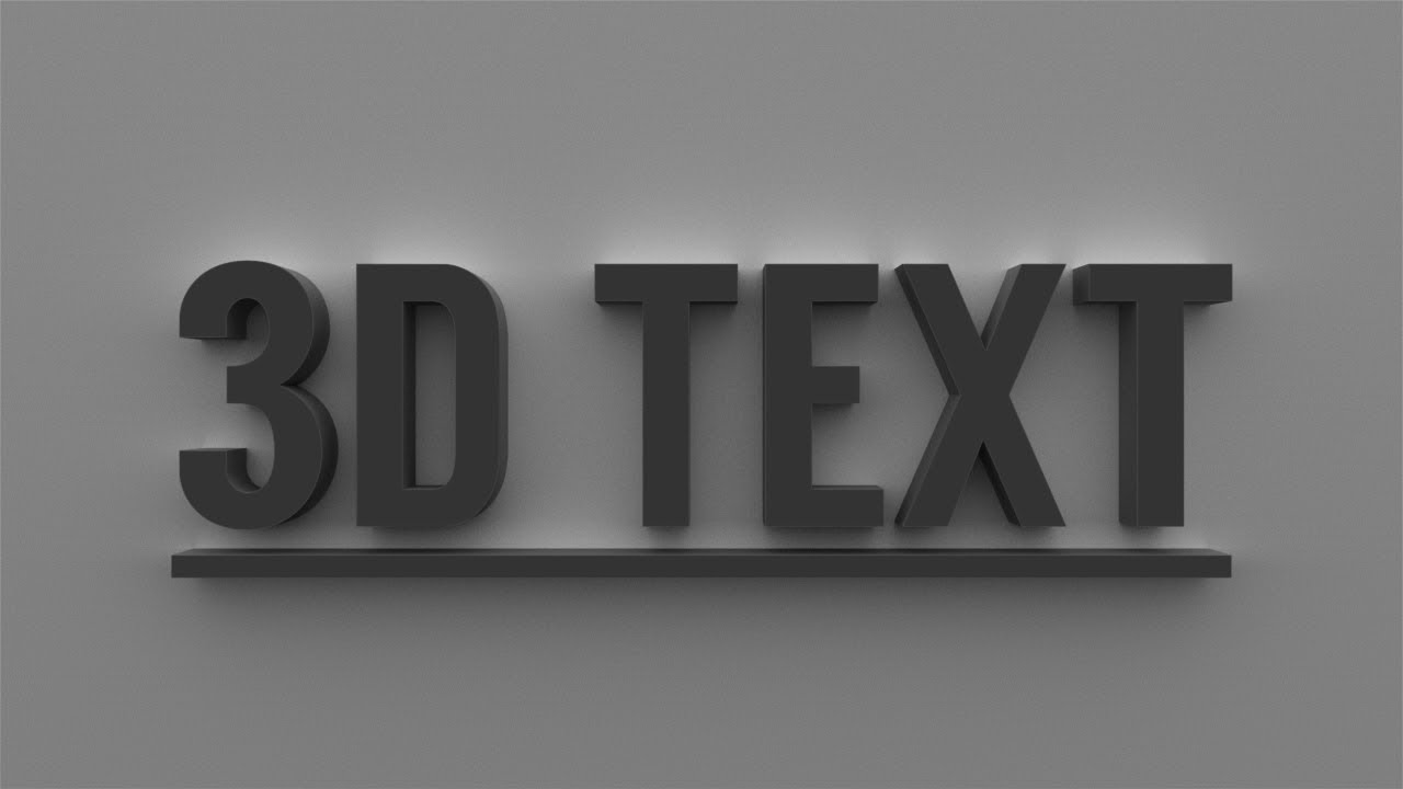 3d text photoshop