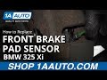 How to Replace Front Brake Pad Sensor 1997-2006 BMW 325 Xi