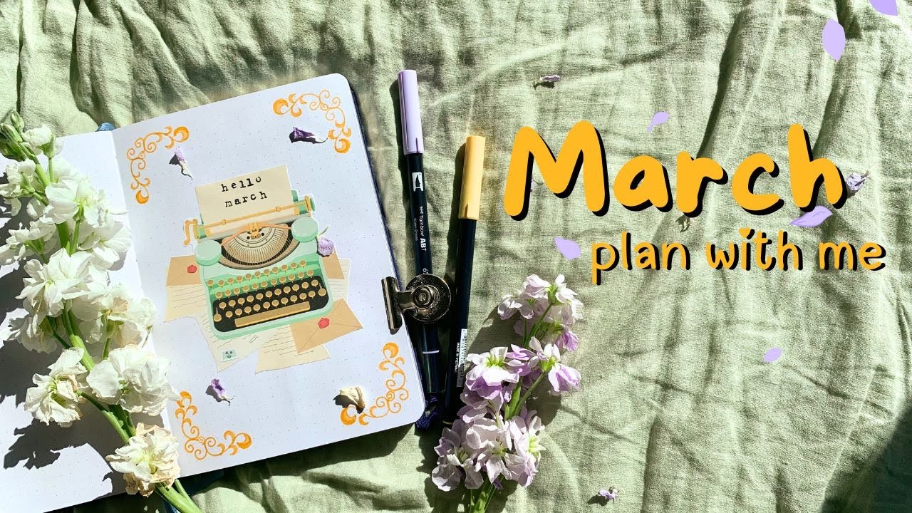 March 2023 Plan With Me | Violet Evergarden Theme | Bullet Journal Setup