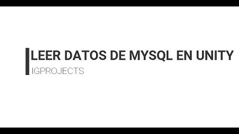 How Read with Mysql in Unity