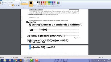 exercice algorithmique somme des chiffres d