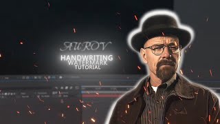 Handwriting & White Line Watermark | AFTER EFFECTS TUTORIAL