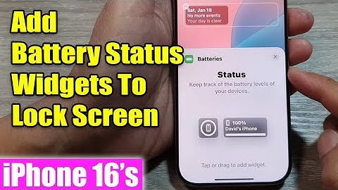 iPhone 16/16 Pro Max: How to Add Battery Status Widgets To The Lock Screen