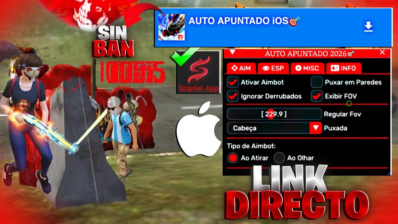 PANEL PARA iOS / AUTO APUNTADO PARA iOS / FREE FIRE 2026✅