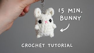 Crochet a bunny rabbit in 15 mins! No-Sew Amigurumi Tutorial