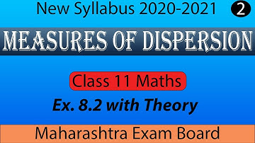 Measures of Dispersion Basics Ex.8.2 Part 2 | Class 11 Maths-1 | MH Board | Maths with Nikhil