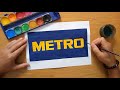 Wie man das METRO-Logo zeichnet - How to draw the METRO logo