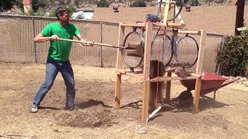 DIY Trommel Rotary Screen Separator Remove Rocks From Soil