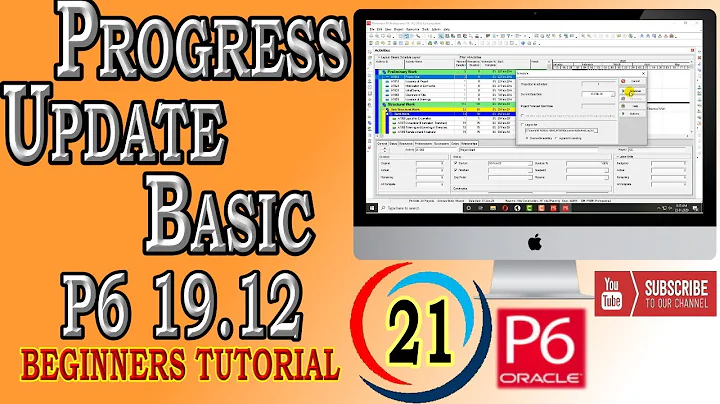 How to Update Progress  | Primavera P6 | 19.12 |  Beginners Tutorial